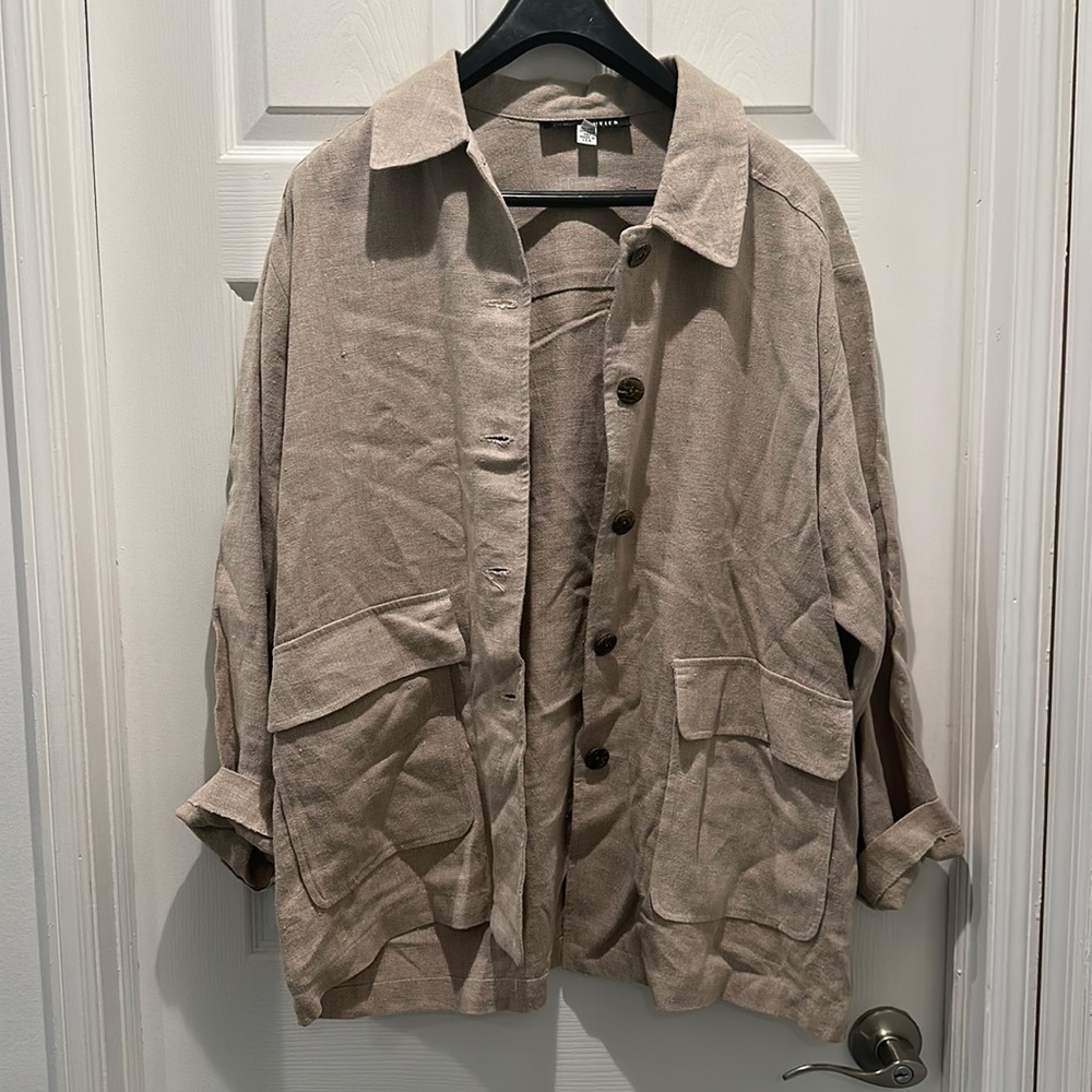 New Frontier 100% Linen Jacket Size L